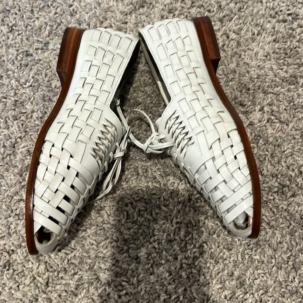 NWOB Sam Edelman White Woven Rishel Loafers